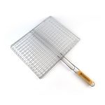 Home&Camp Σχάρα Ψησίματος Ανοξείδωτη Διπλή 44Χ36