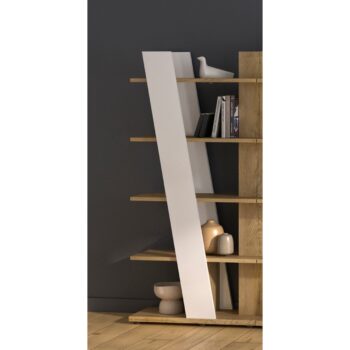 Epura βιβλιοθήκη 90x40x187εκ. Silva Oak / Λευκό