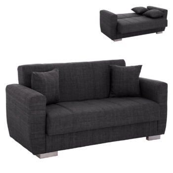 ΚΑΝΑΠΕΣ ΚΡΕΒΑΤΙ POLYA ΔΙΘΕΣΙΟΣ ΓΚΡΙ HM3241.03 153x87x77Υεκ.