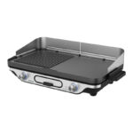 Primo PRBQ-40498 Μπάρμπεκιου Επιτραπέζιο 2400W Με κάλυμμα αέρα 52.2X30.4εκ. Μαύρο/Inox