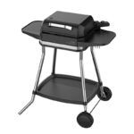 Primo PRBQ-40499 Μπάρμπεκιου 3050W Με πλαϊνά ράφια + καπάκι 41.8X37.3εκ. Μαύρο/Inox