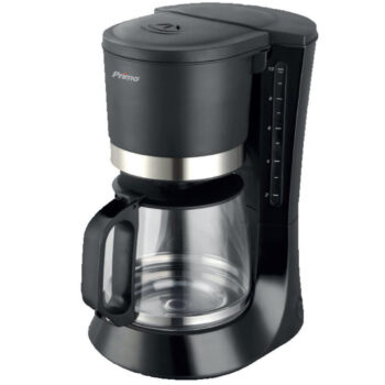 Primo PRCM-40213 Καφετιέρα φίλτρου Eco 1.2L 10φλ Μαύρη-Inox