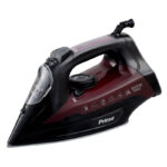 Primo PRSI-40313 Σίδερο ατμού Κεραμική πλάκα 3000W Anti-drip-Anti-calc-Auto shut-off Μαύρο-Μπορντώ